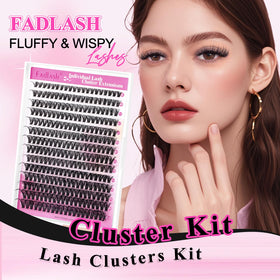 FADLASH lifestyle shot of evening makeup featuring wispy lashes for event-ready style
