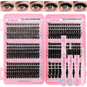 FADLASH lifestyle evening look on model showing finished lashes benefit: salon-style finish