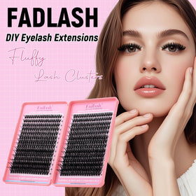 FADLASH model wearing evening makeup showing glam transformation