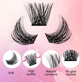 FADLASH model wearing natural-style clusters demonstrating subtle volume benefit