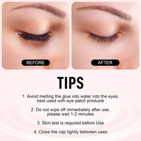 FADLASH before and after cluster lash removal showing cleaner lash line