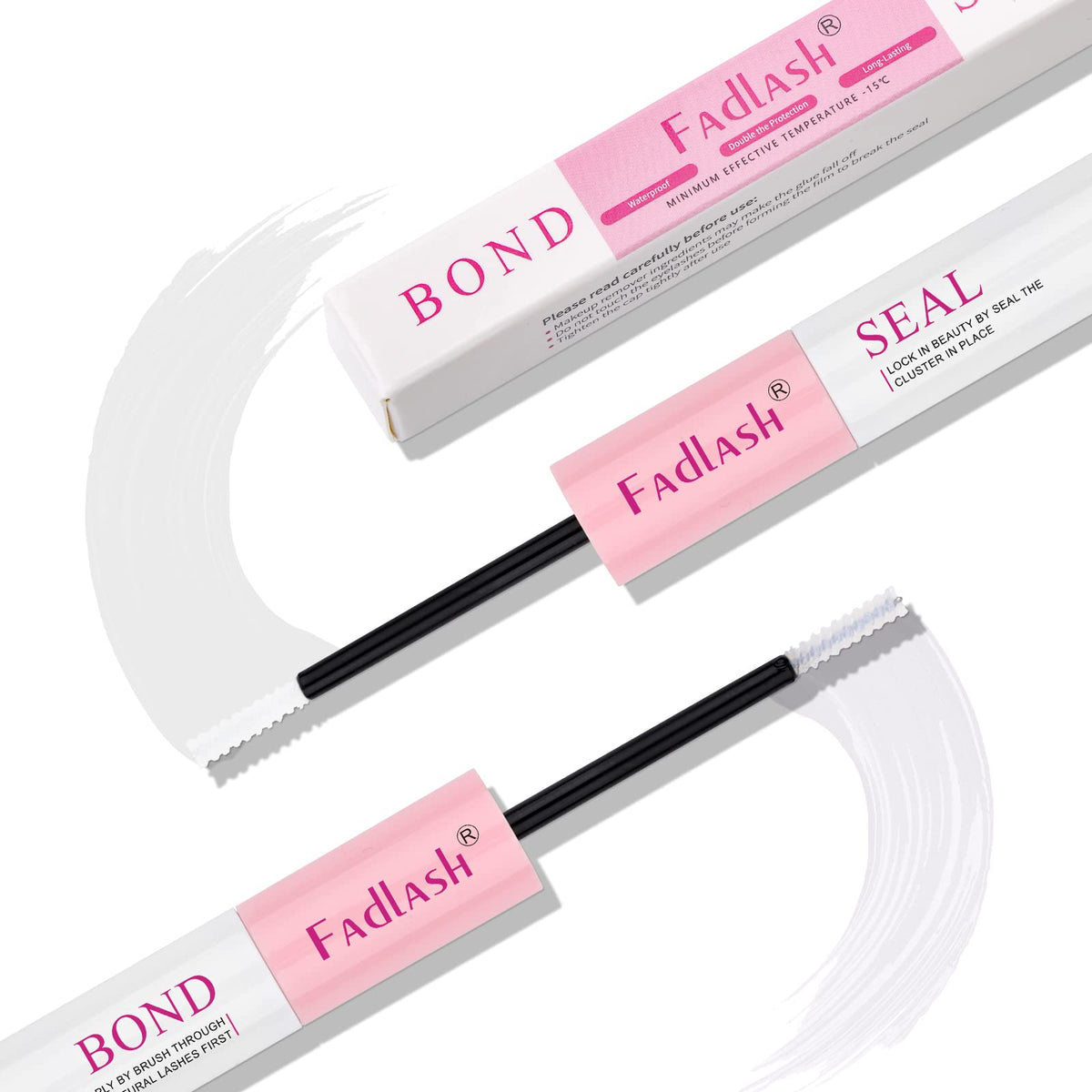FADLASH adhesive texture on brush demonstrating smooth even distribution benefit