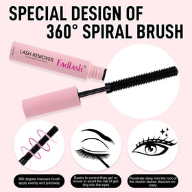 FADLASH gel texture on spatula illustrating oily formula that dissolves glue