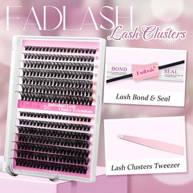FADLASH close-up of 240 lash clusters highlighting texture