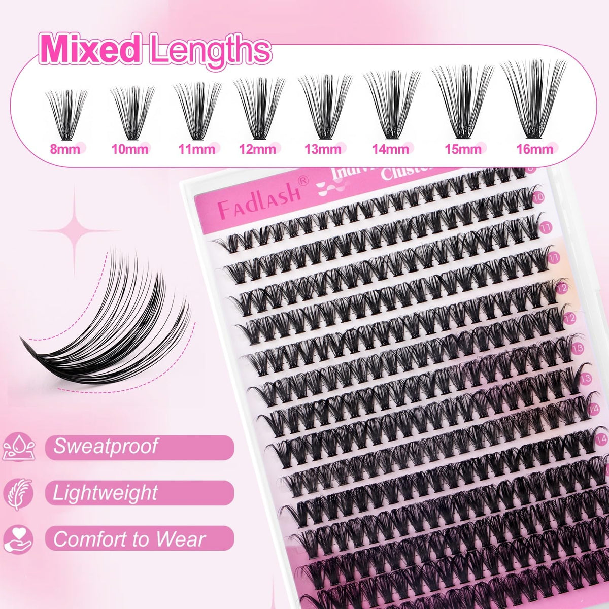 FADLASH precision tweezer detail for accurate placement and improved control