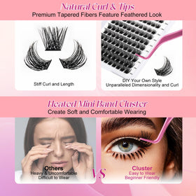 FADLASH vanity lifestyle setting showing clusters ready for at-home beauty routines