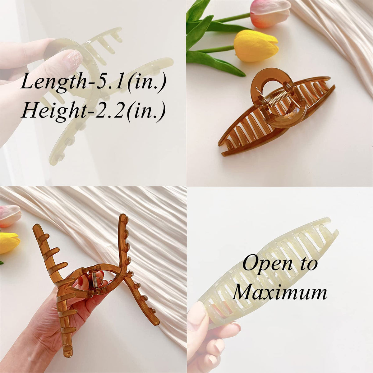FAELBATY clip in half-up style securing long hair with comfortable hold