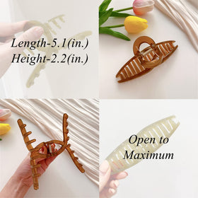 FAELBATY clip in half-up style securing long hair with comfortable hold