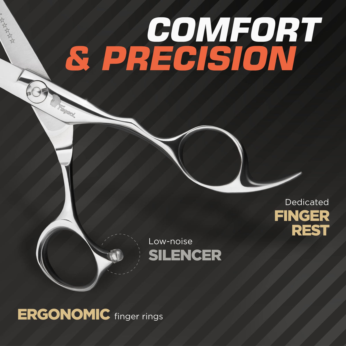 Fagaci shears in salon setting illustrating professional styling use