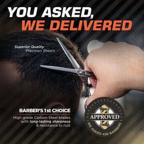 Fagaci shears performing texture cut demonstrating versatile results