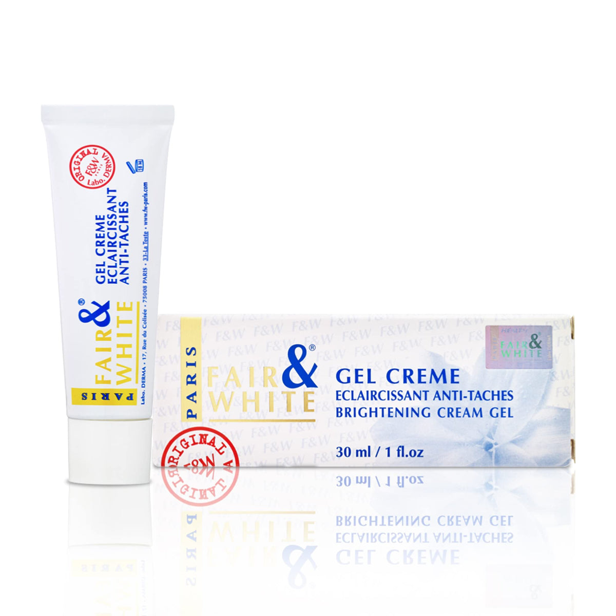 FAIR & WHITE front packaging showing 30ml tube for targeted brightening