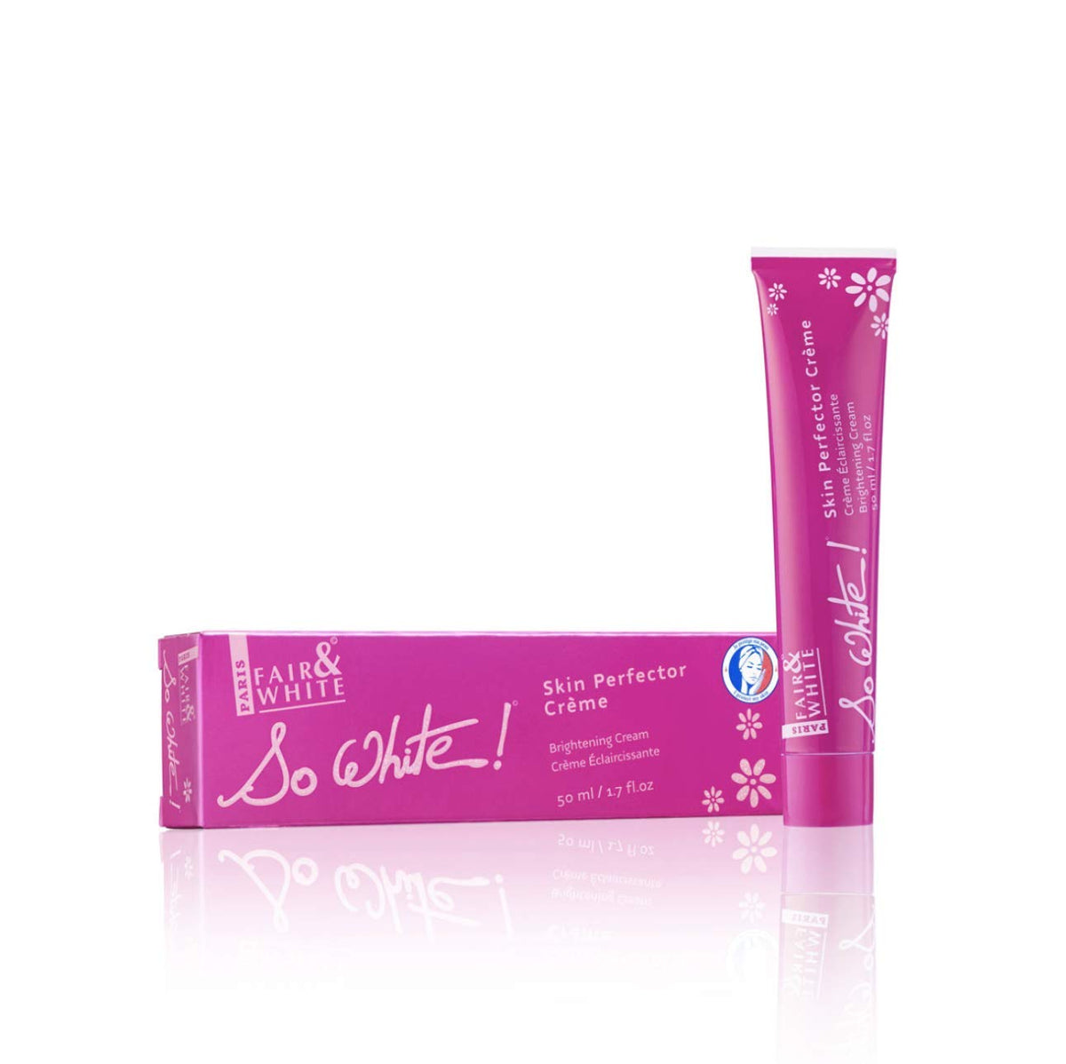 FAIR & WHITE front packaging showing product benefits and branding