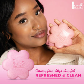 Fair & White soap in shower lifestyle scene illustrating daily use convenience benefit