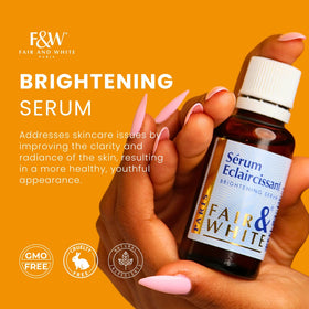 FAIR & WHITE serum dropper texture highlighting lightweight absorption benefit