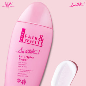 FAIR & WHITE bottle staged in bathroom setting showing daily routine compatibility and elegance