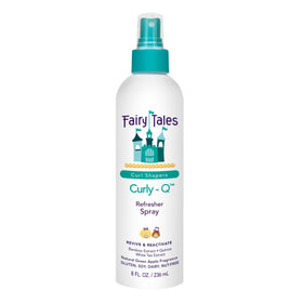 Fairy Tales Curly-Q front packaging showing product bottle and label benefits