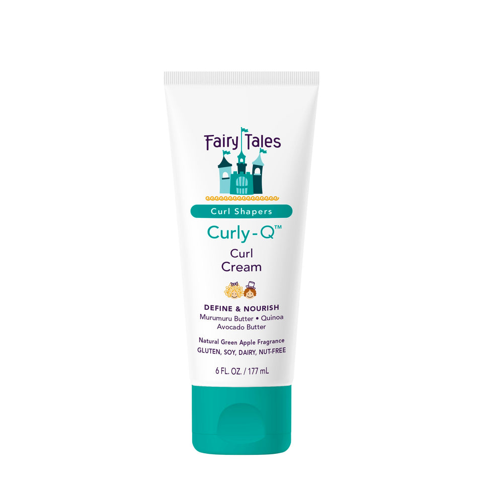 Fairy Tales Curly Q front packaging showing 6 oz tube and label benefits