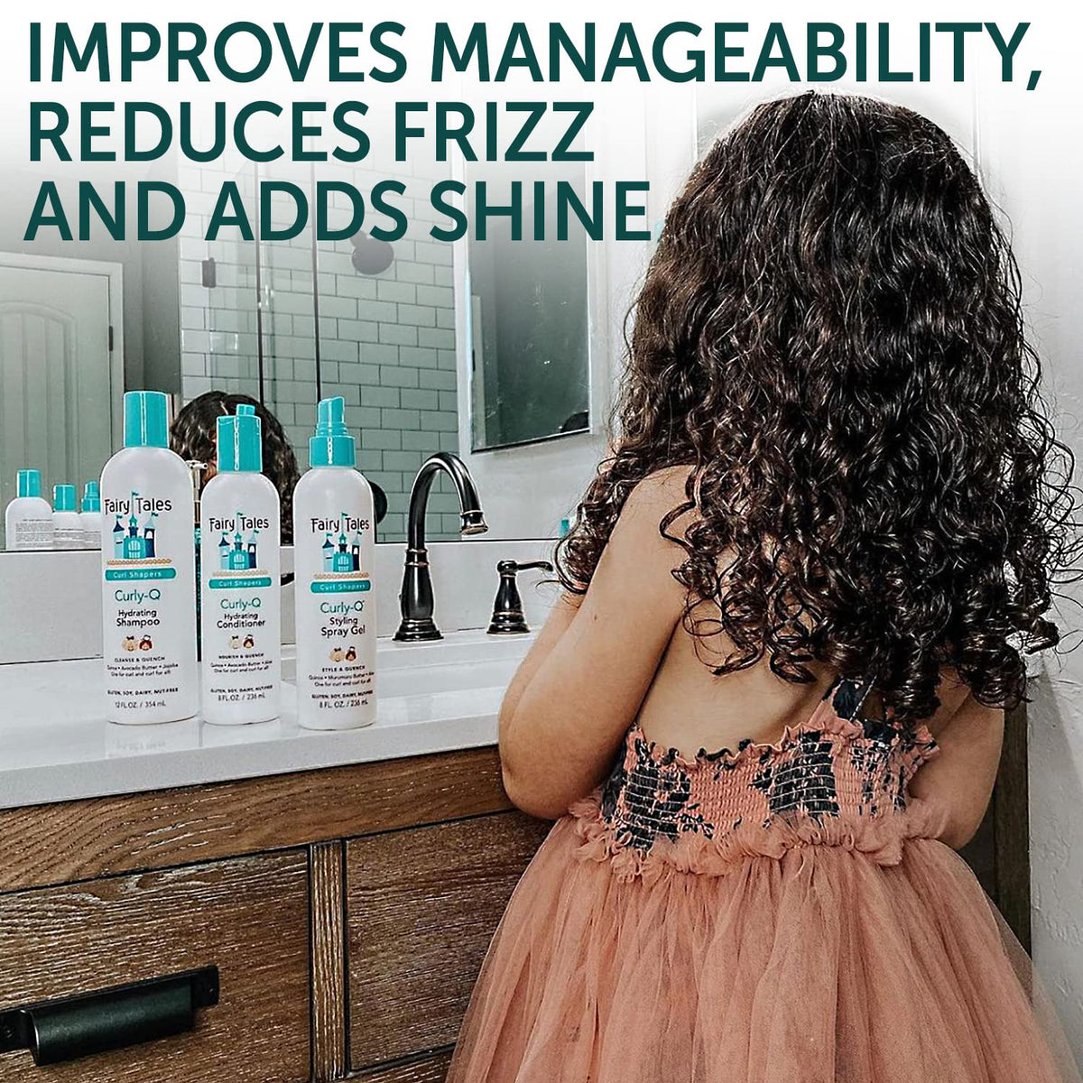Fairy Tales texture shot of conditioner on hand highlighting smooth slip