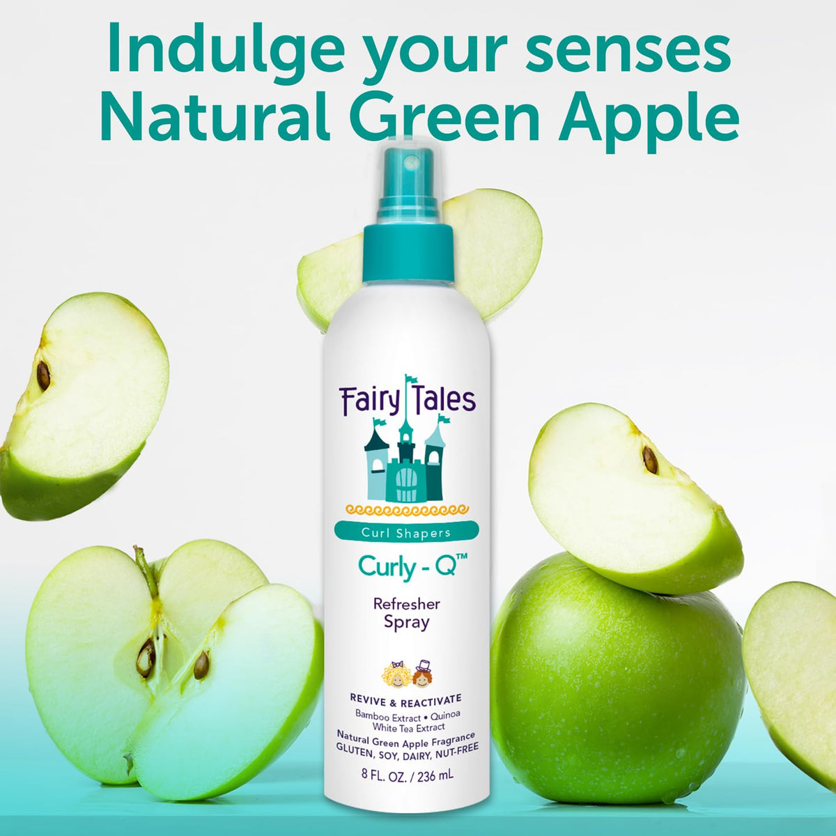 Fairy Tales Curly-Q texture on sample hair showcasing defined, frizz-reduced curls