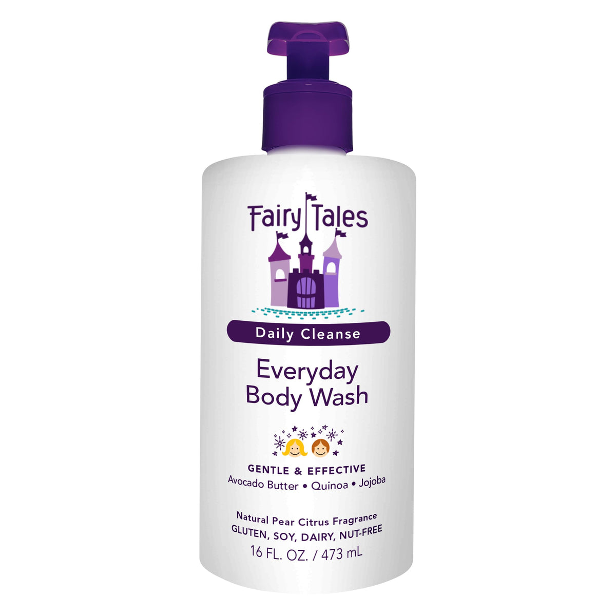 Fairy Tales front bottle 16 oz showing packaging and gentle formula benefits