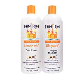 Fairy Tales front packaging showing both 32oz bottles and benefits