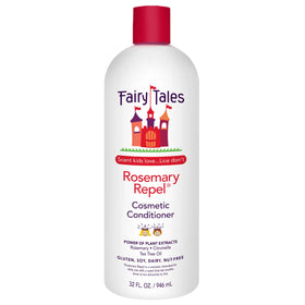 Fairy Tales bottle front view showing label and kid-friendly rosemary scent benefit