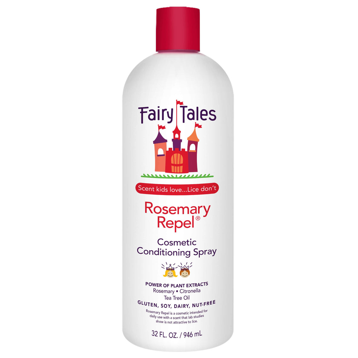 Fairy Tales front packaging showing 32 fl oz refill and product benefits for daily use