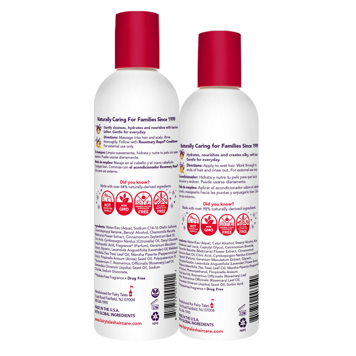 Fairy Tales shampoo pump detail for easy, controlled dispensing