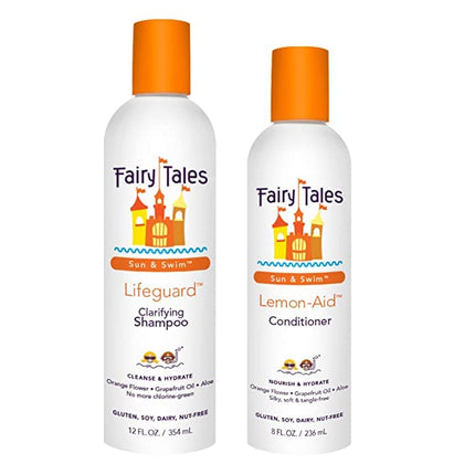 Fairy Tales front packaging showing bottles and tropical scent benefit