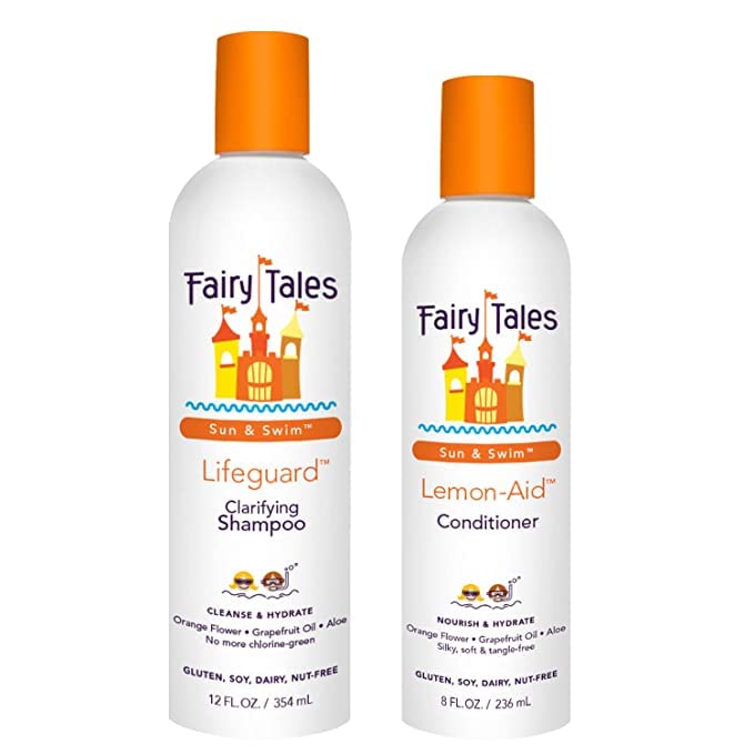 Fairy Tales front packaging showing bottles and tropical scent benefit