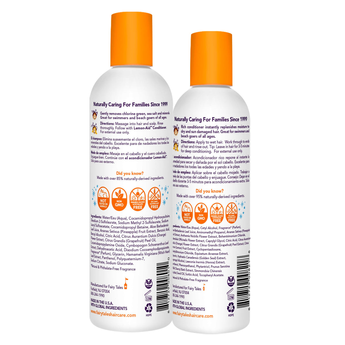 Fairy Tales shampoo pump dispensing lather for quick cleanup benefit