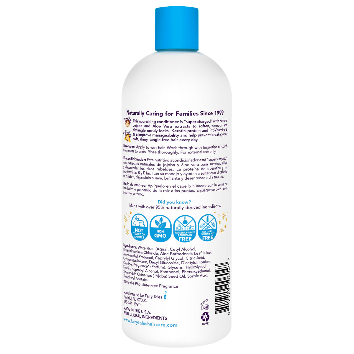 Fairy Tales pump dispenser close-up for easy one-hand use and controlled pours