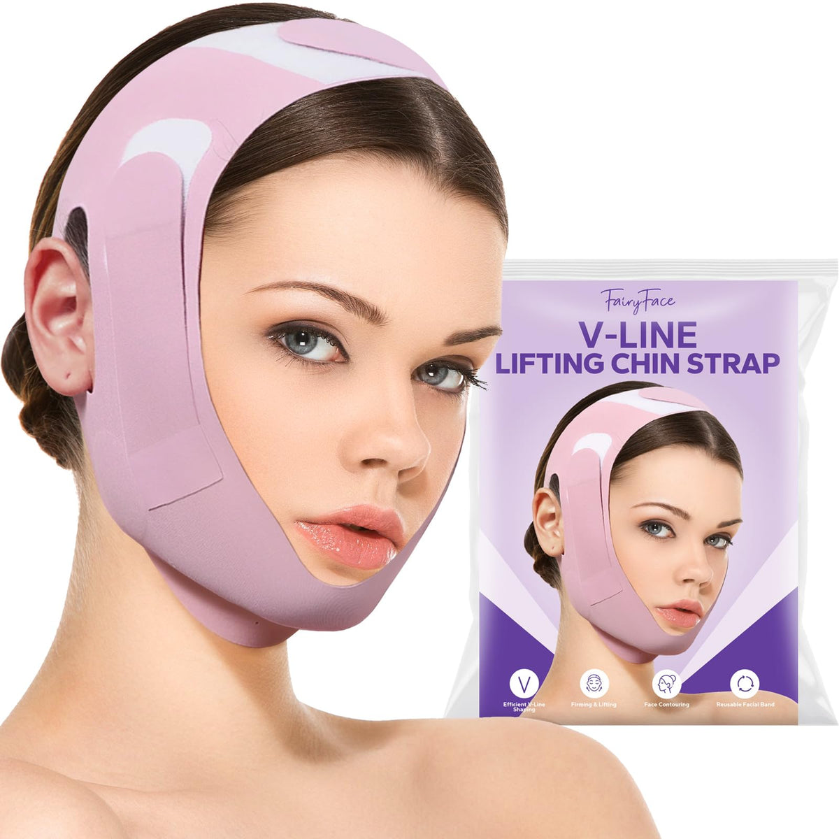 FairyFace front view packaging showing band and benefits