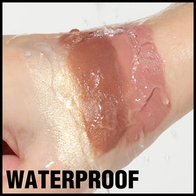 Falocutus swatches on forearm showing shade range and buildability