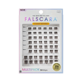 FALSCARA front packaging showing Classic Natural 50-piece multipack benefit lightweight