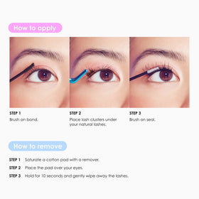 FALSCARA applied lashes close-up on eye showing natural-looking enhancement and comfort