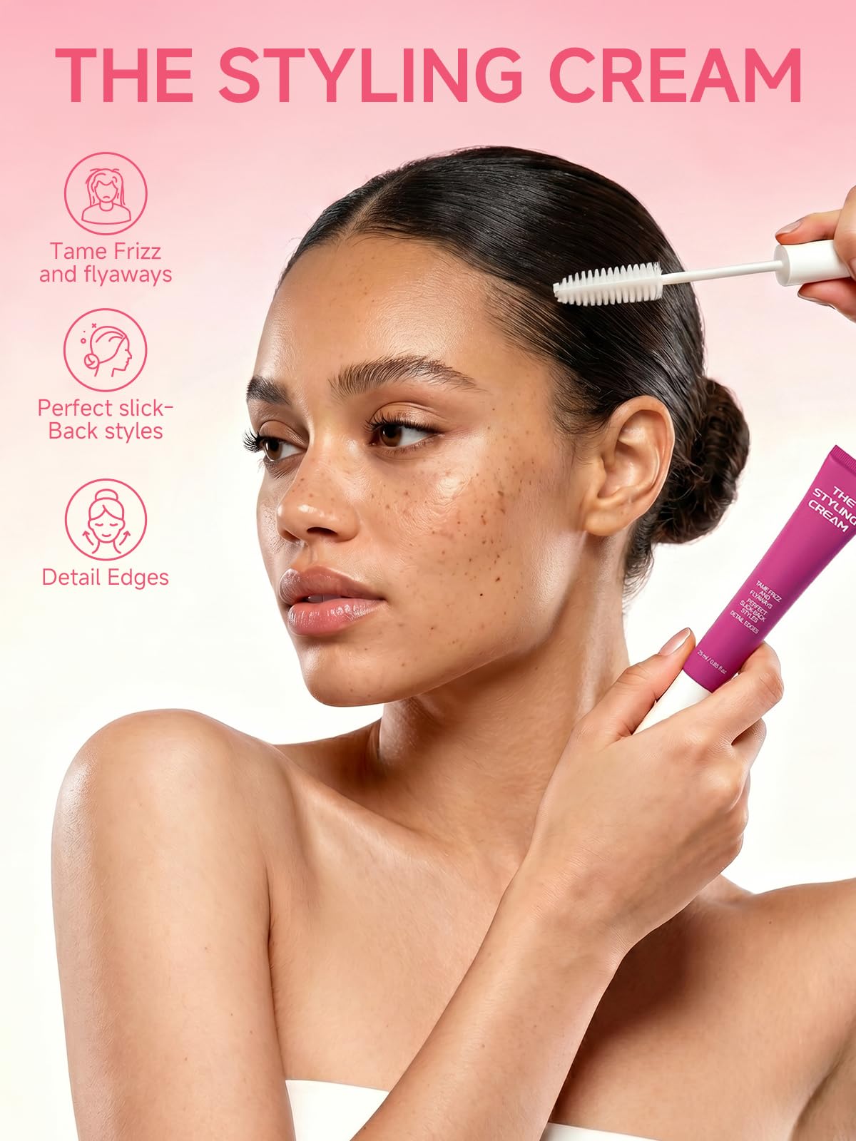 FAMIKYA application on hairline smoothing baby hairs for polished finish