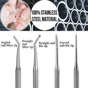 FAMILIFE polished stainless steel texture detail highlighting rust-resistant finish