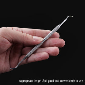 FAMILIFE demonstration of lifter and file in use on a toenail for careful grooming