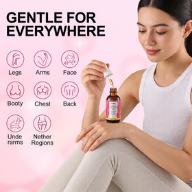 FAMOR applied to leg illustrating smooth skin and post-shave soothing