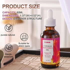 FAMOR bottle on bathroom shelf in lifestyle scene promoting daily routine