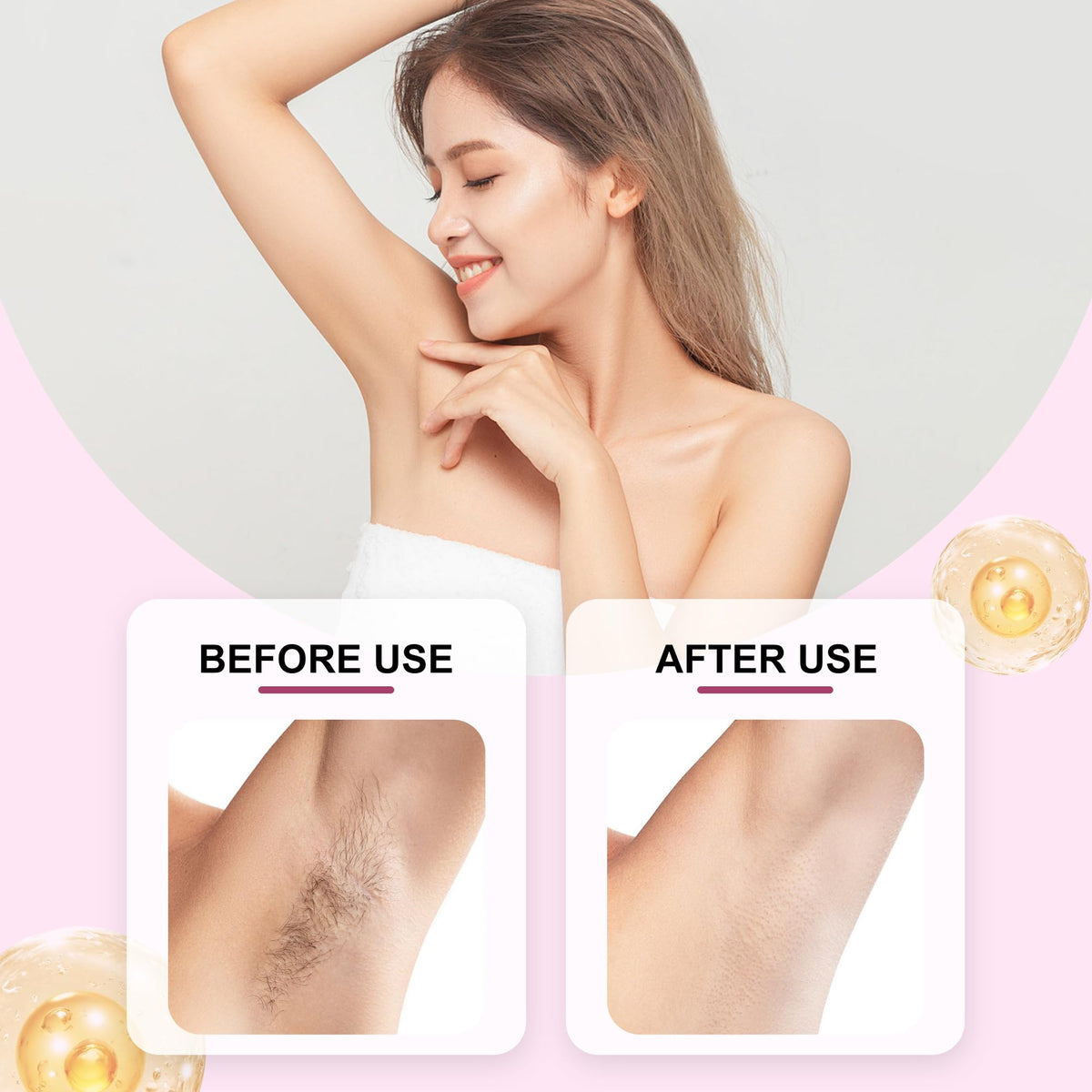 FAMOR oil texture in hand demonstrating lightweight, fast-absorbing feel