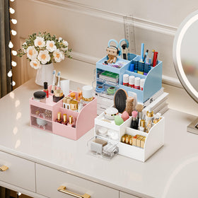 fanado holding brushes and lipsticks upright for faster morning routines