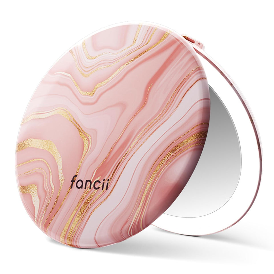 Fancii Taylor front view showing marble rose finish and compact design benefit portability