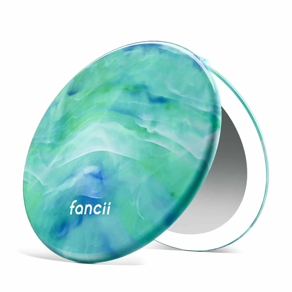Fancii Taylor front view in Sea Serenity showing polished finish and compact benefit