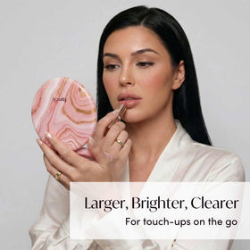 Fancii Taylor opened showing both 1x and 10x mirrors for precise makeup benefit accuracy