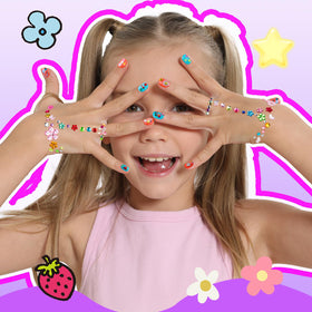 Fandamei 3D gem stickers detail showing bows and rhinestones, adds sparkle