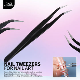 Fandamei brush painting a floral nail design for accurate control