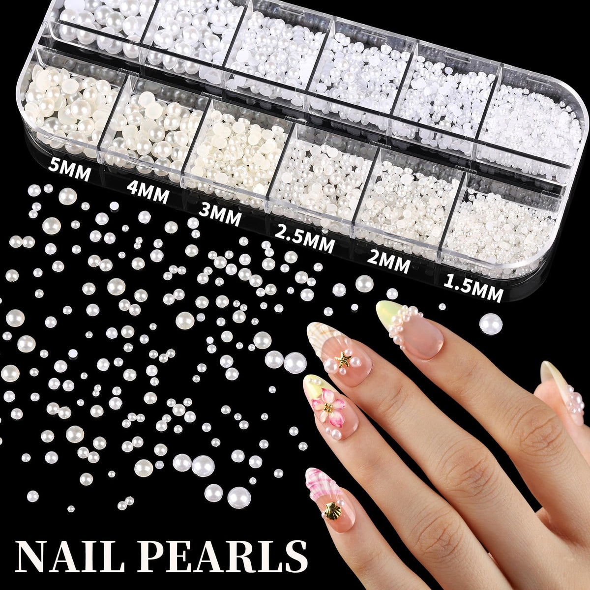 Fandamei metallic gold and silver pearls close-up highlighting durable reflective coating