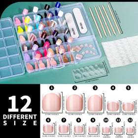 FANDAMEI close-up of French tip toe nails highlighting precise lines and elegant finish